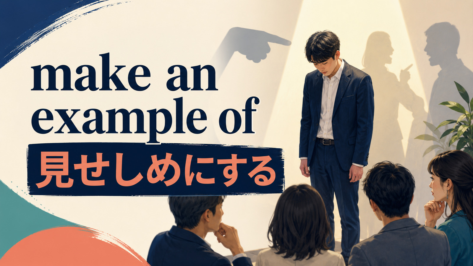 make an example ofの意味・使い方・ニュアンスを解説するアイキャッチ画像
