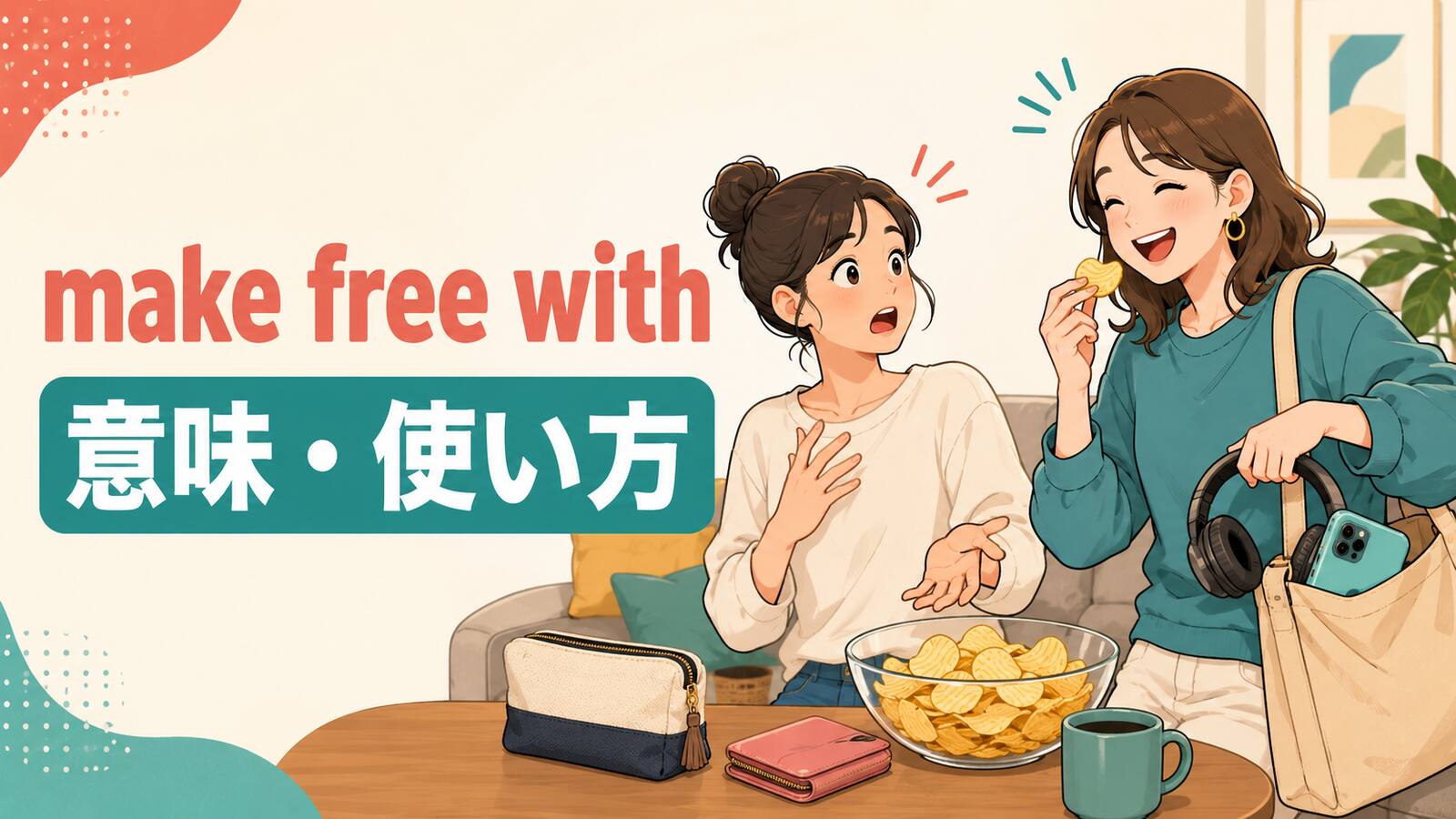 make free withの意味と使い方を解説するアイキャッチ画像