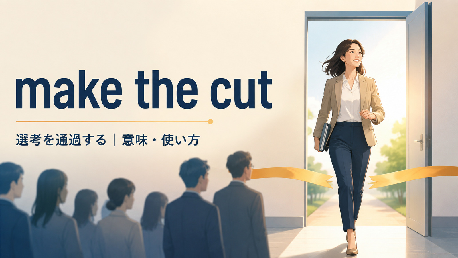 make the cutの意味は？使い方・ニュアンス・例文と簡単な言い換え