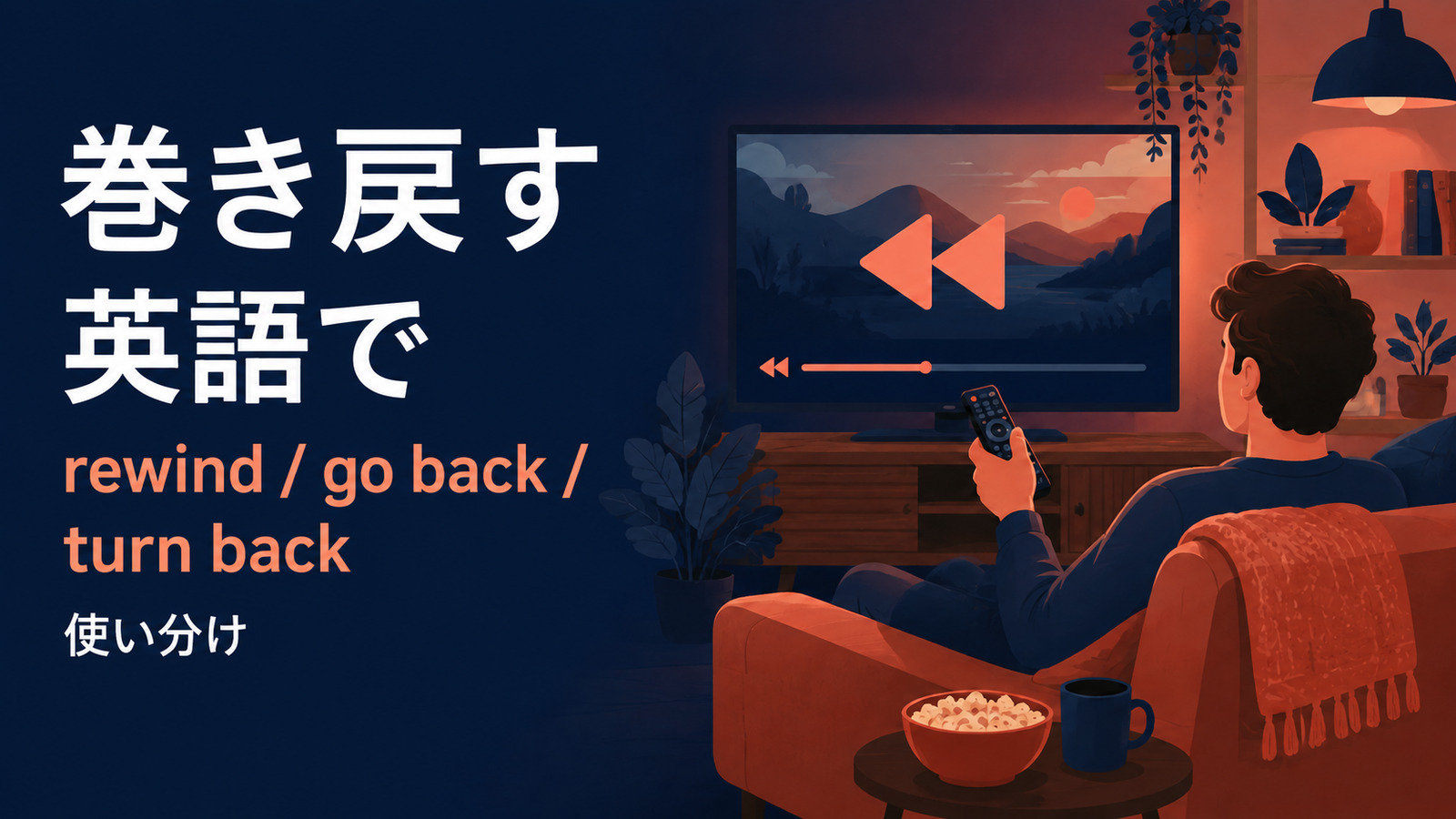 巻き戻すを英語で表す主要表現の使い分け