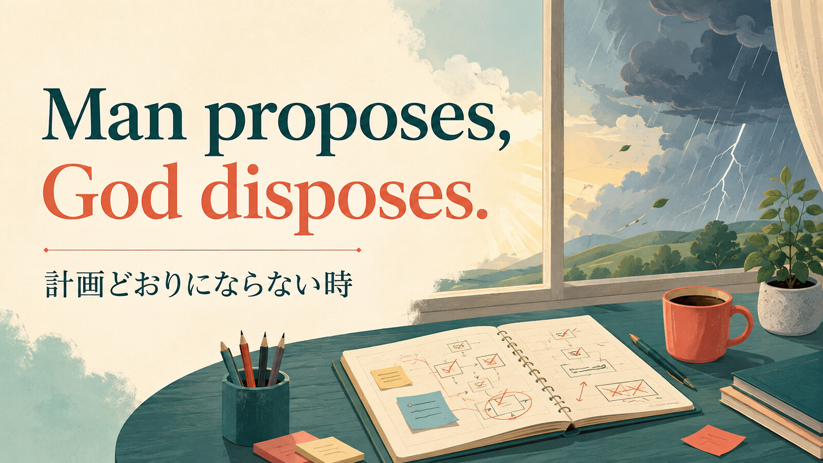 Man proposes, God disposes.の意味は？使い方・ニュアンス・例文を解説