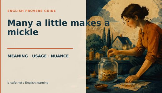 Many a little makes a mickle.の意味・使い方｜少しずつ積み重ねる英語のことわざ