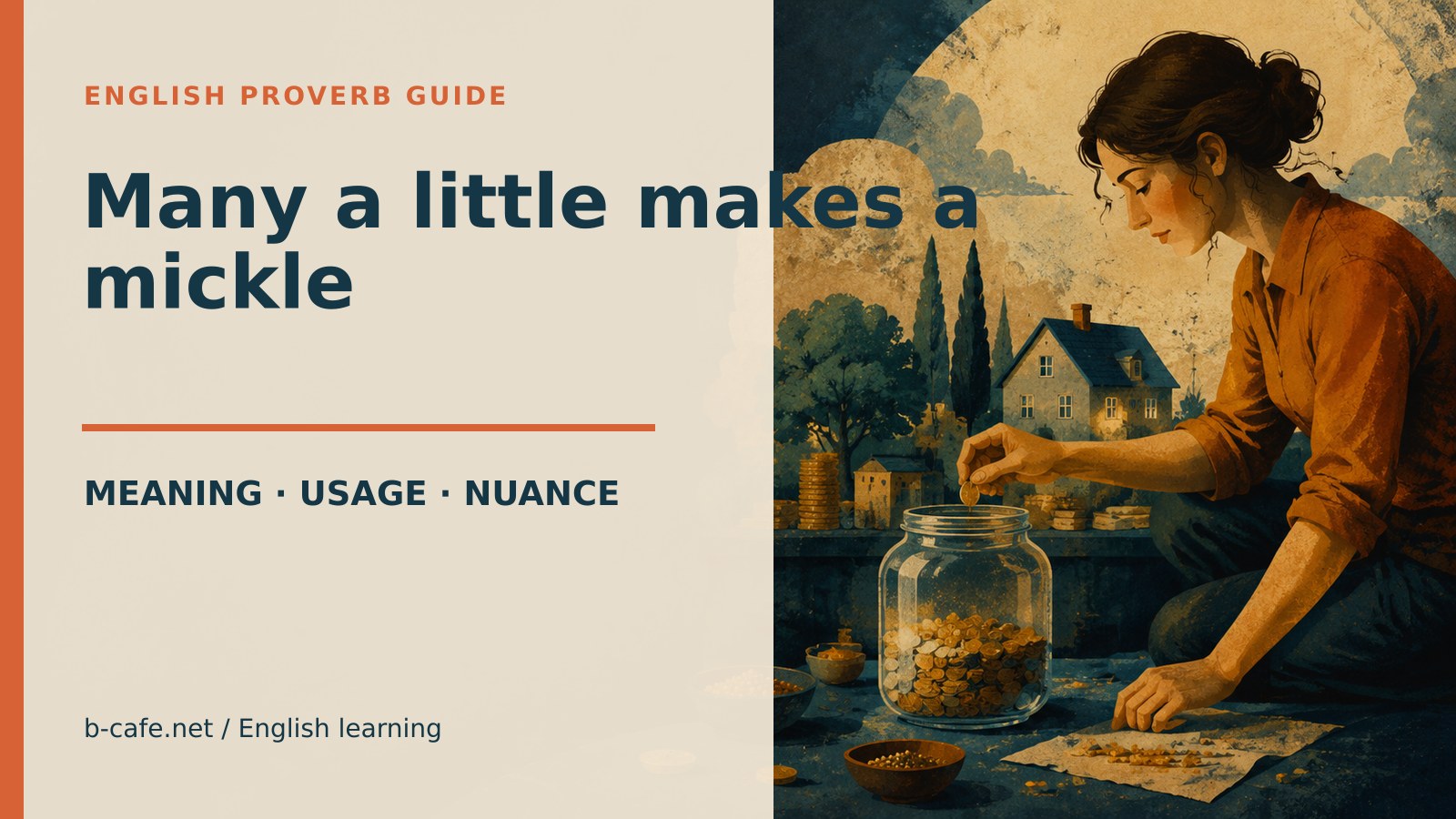 Many a little makes a mickle.の意味・使い方｜少しずつ積み重ねる英語のことわざ