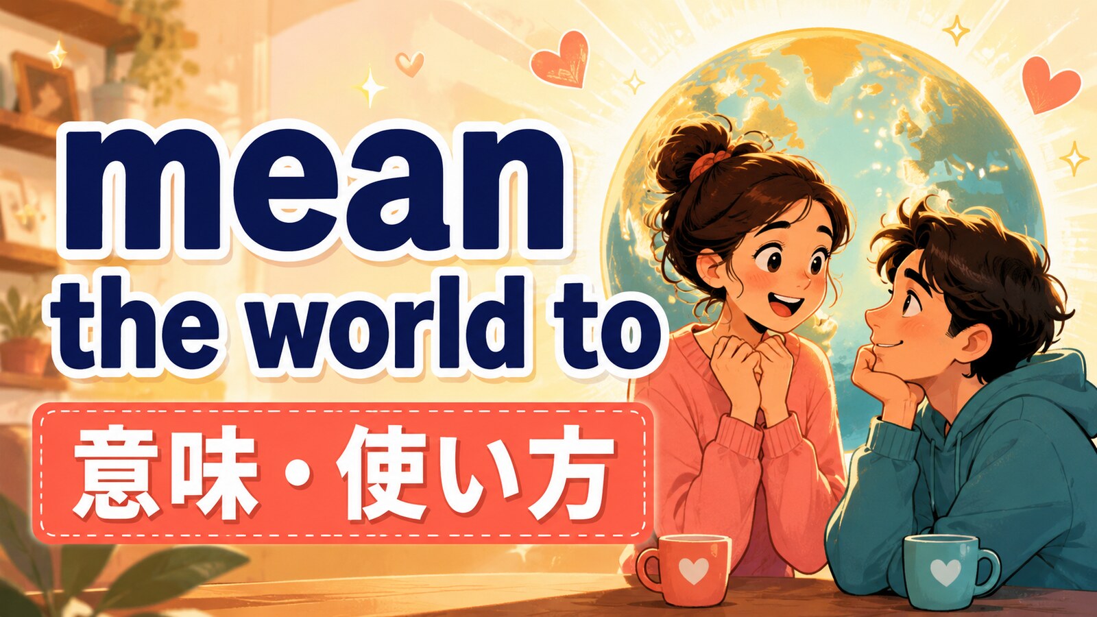 mean the world toの意味・使い方を解説するアイキャッチ画像