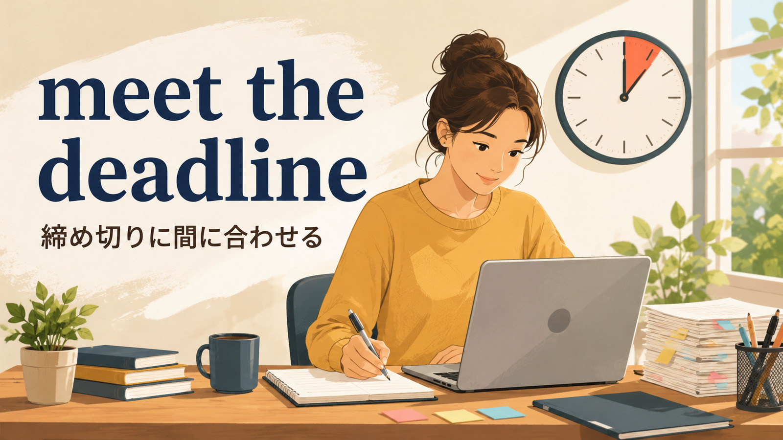 meet the deadlineの意味は？使い方・ニュアンス・例文と簡単な言い換え