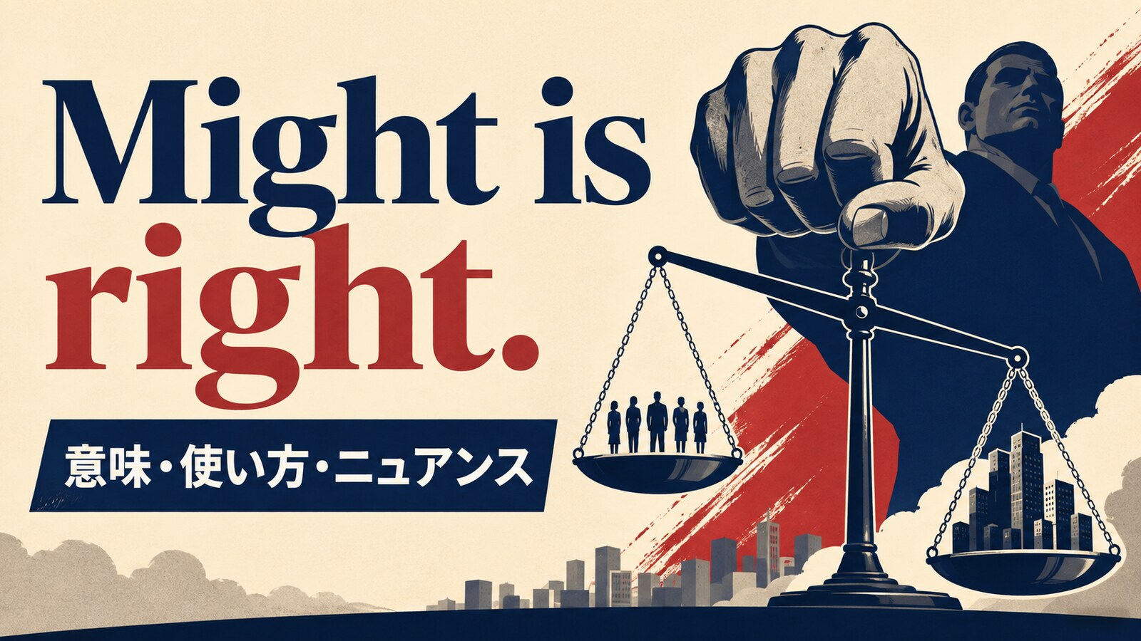 Might is right.の意味・使い方