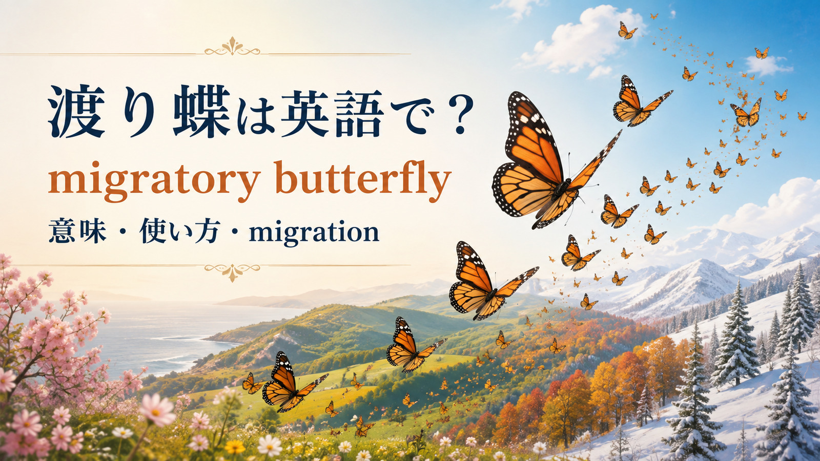 渡り蝶は英語で｜migratory butterflyの意味