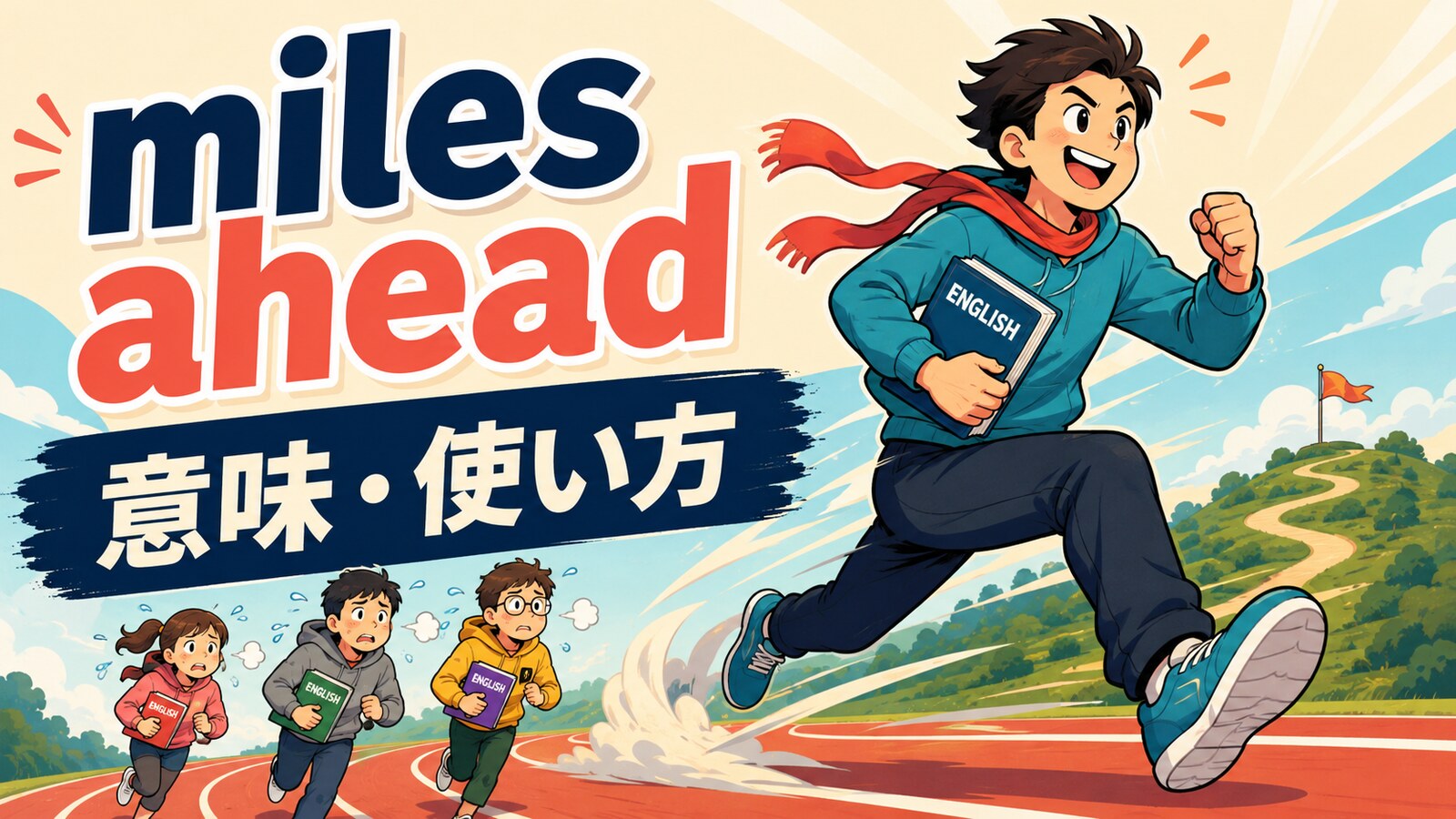 miles aheadの意味・使い方を解説するアイキャッチ画像