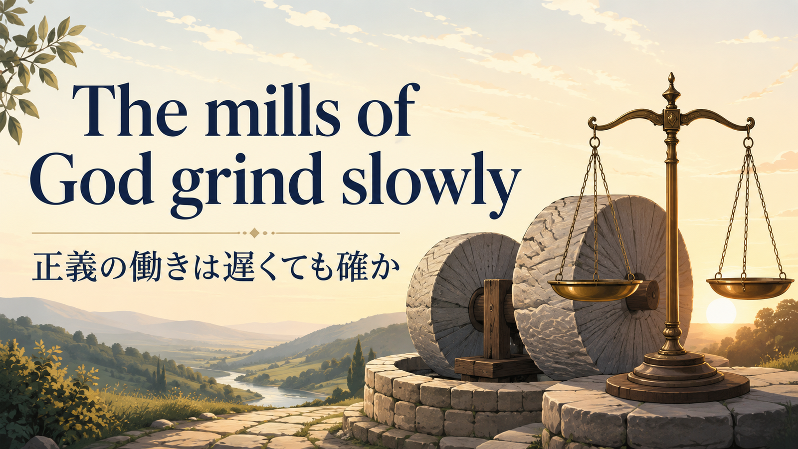 The mills of God grind slowly の意味・使い方｜ニュアンスと例文を解説