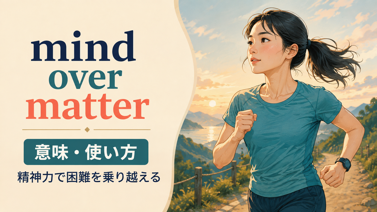 mind over matterの意味・使い方を解説するアイキャッチ