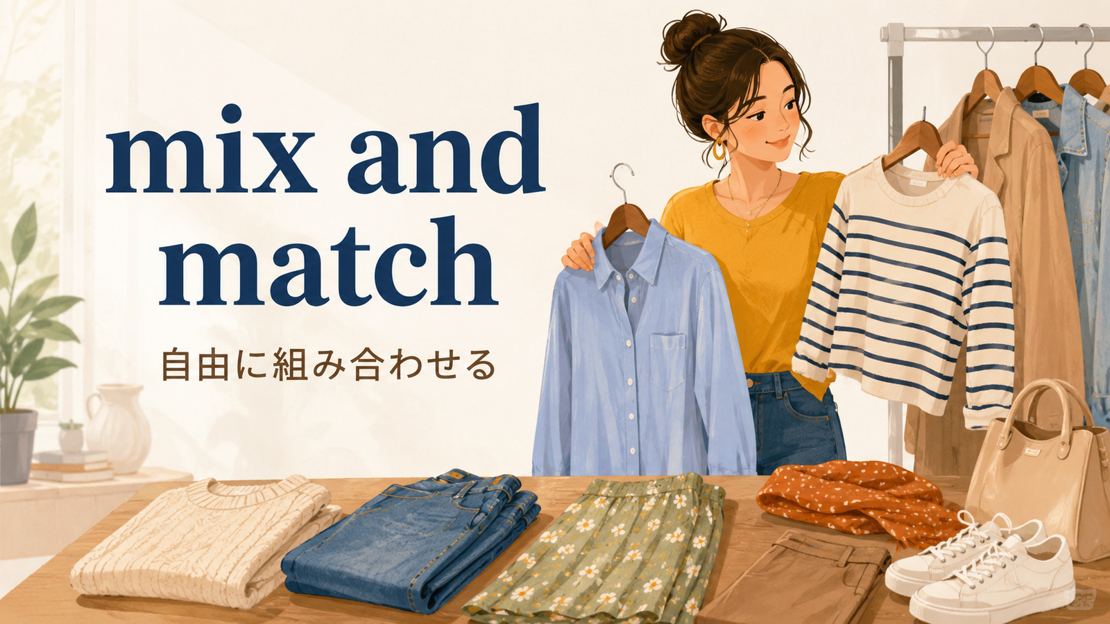 mix and matchの意味は？使い方・ニュアンス・例文と簡単な言い換え