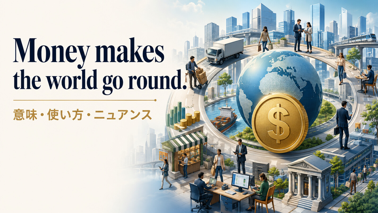Money makes the world go round.の意味は？使い方・ニュアンスと例文