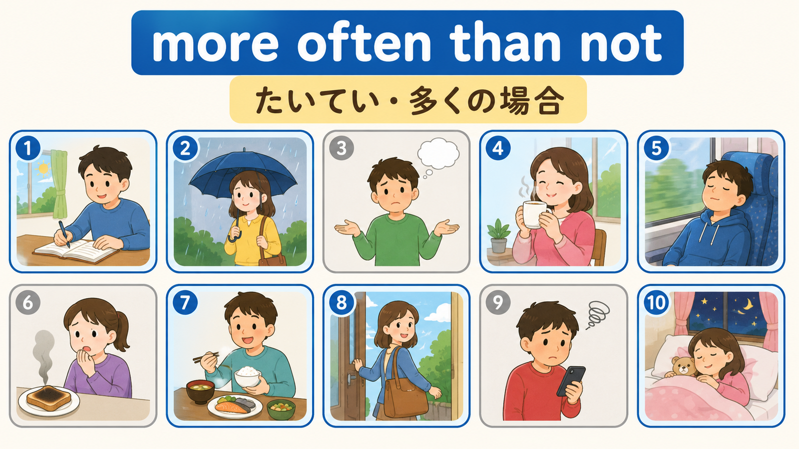more often than notの直訳と実際の意味を示す図解