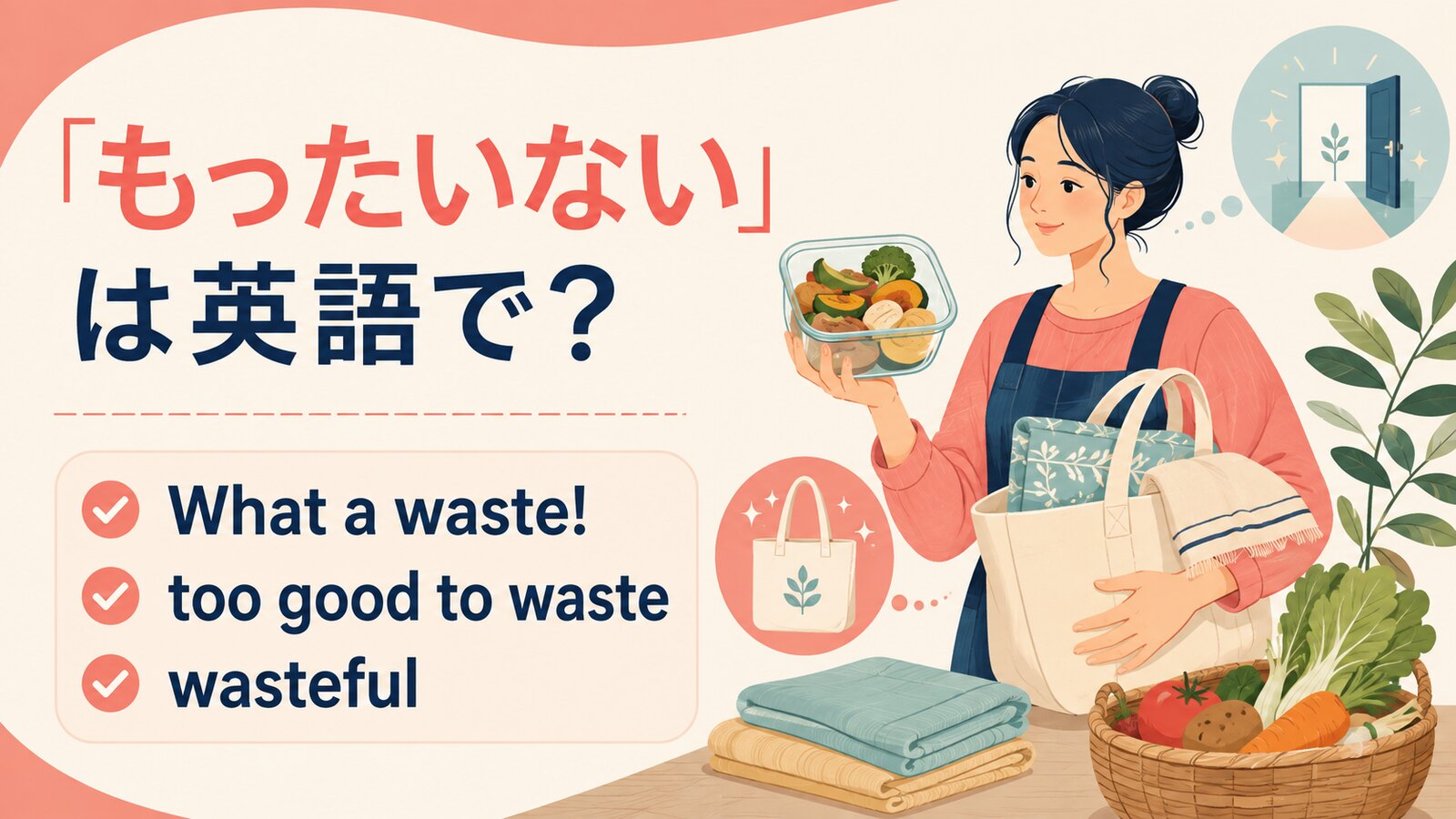 「もったいない」の自然な英語表現と使い分け