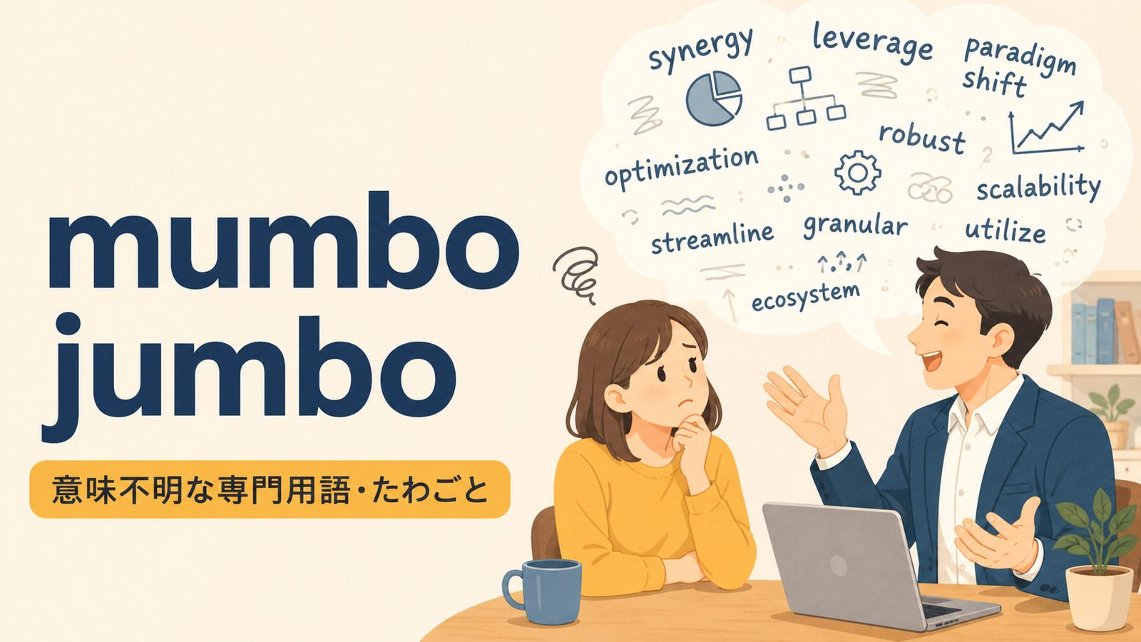 move with the timesの直訳イメージと「時代の変化に合わせる・新しいやり方を取り入れる」のニュアンスを比較する解説イラスト
