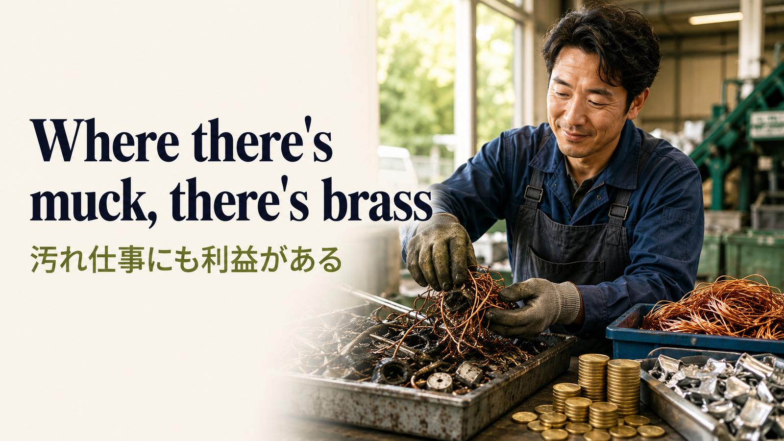 Where there’s muck, there’s brassの意味は？使い方・ニュアンス・例文と簡単な言い換え
