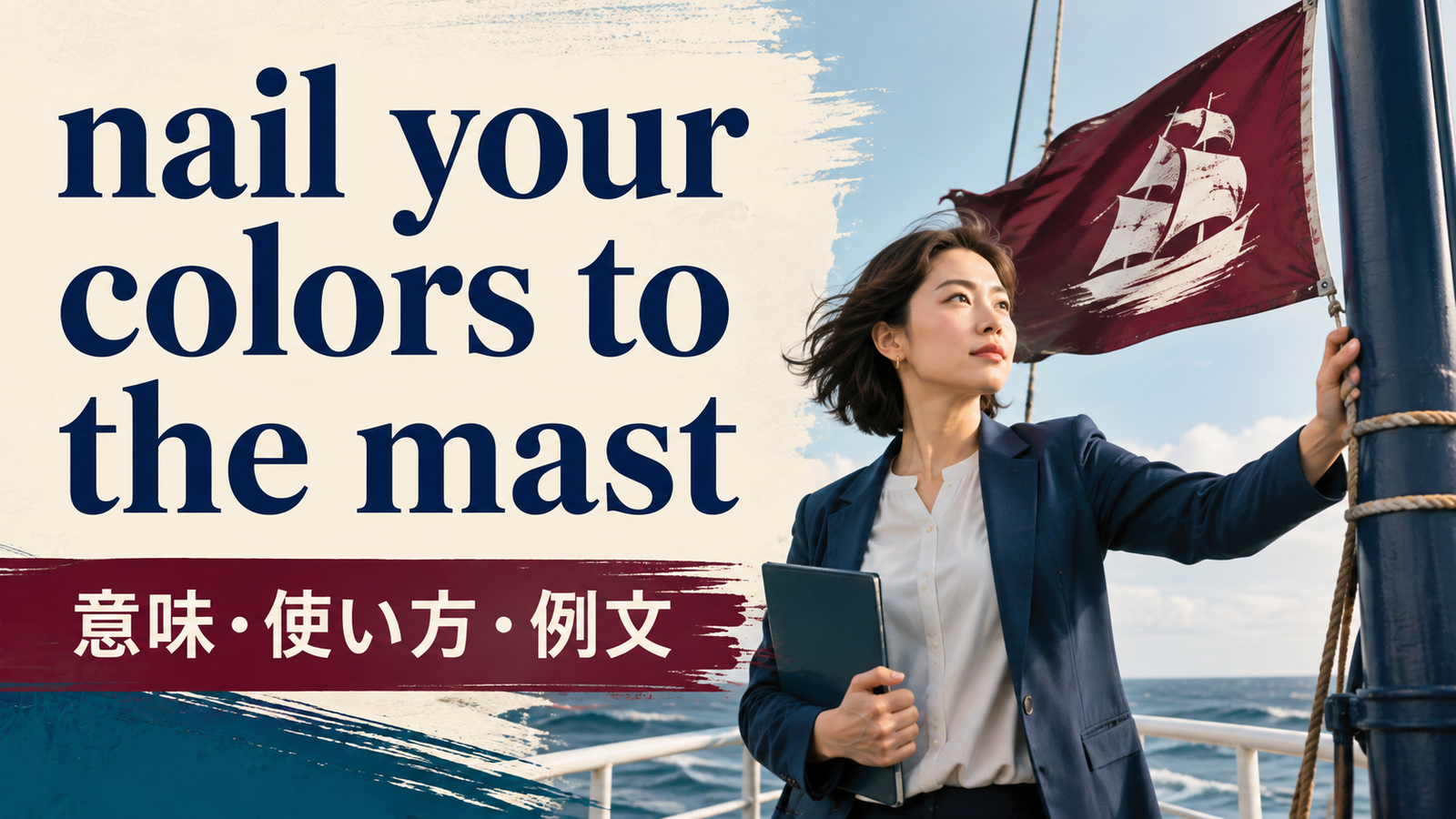 nail your colors to the mastの意味・使い方・例文