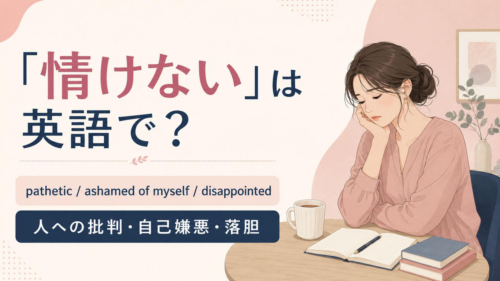 「情けない」は英語で？代表表現の使い分け