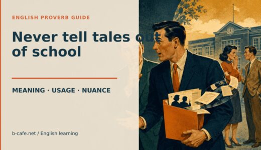 Never tell tales out of school.の意味・使い方｜内輪話を漏らさない英語のことわざ