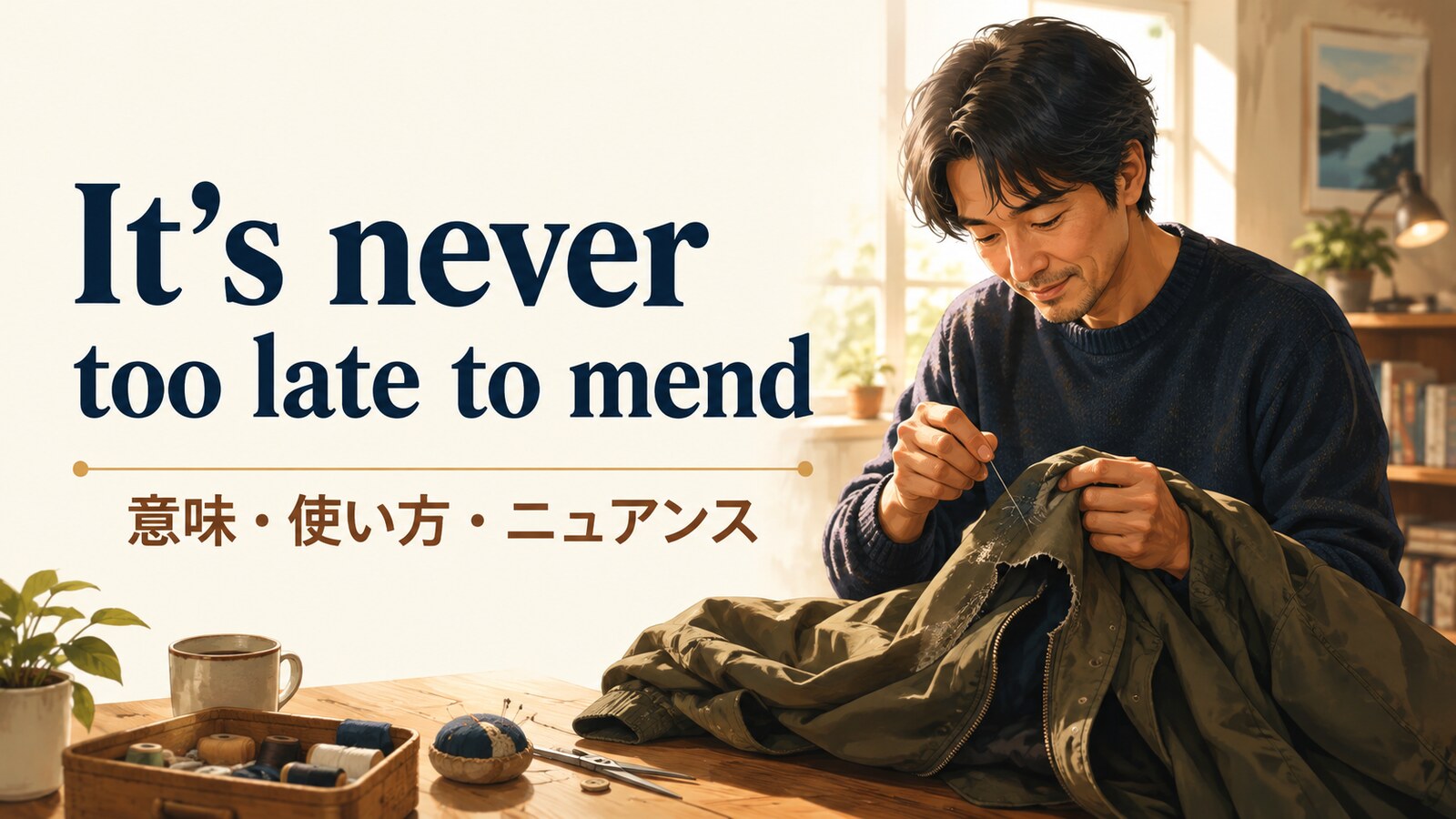 It's never too late to mendの意味と使い方