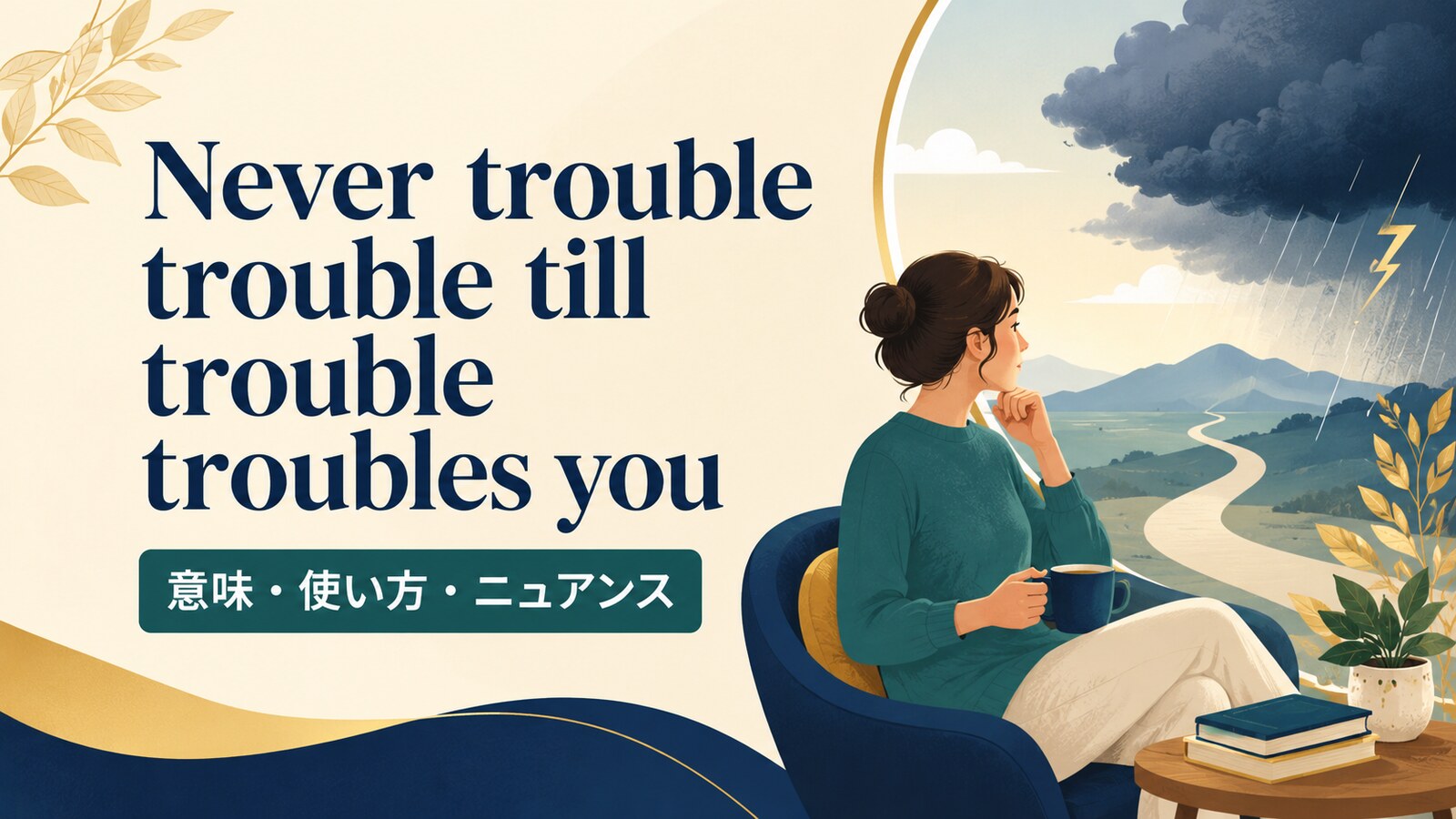 Never trouble trouble till trouble troubles youの意味・使い方｜ニュアンスと例文、似た表現との違い