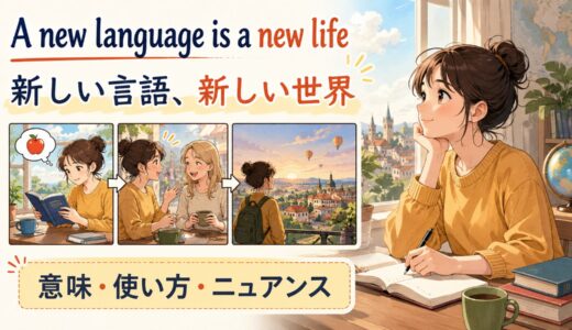 A new language is a new lifeの意味・使い方・ニュアンスを例文で解説