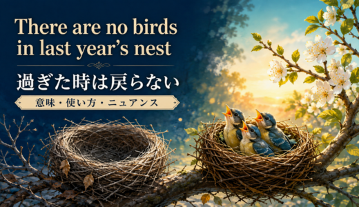 There are no birds in last year’s nestの意味は？使い方・ニュアンス・例文を解説