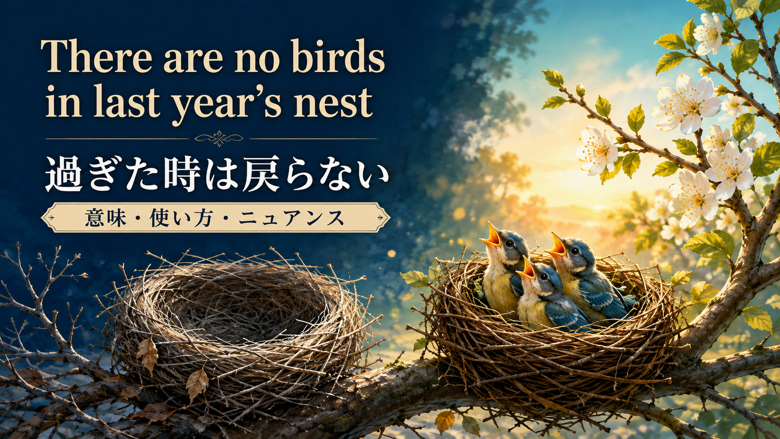 There are no birds in last year’s nestの意味は？使い方・ニュアンス・例文を解説