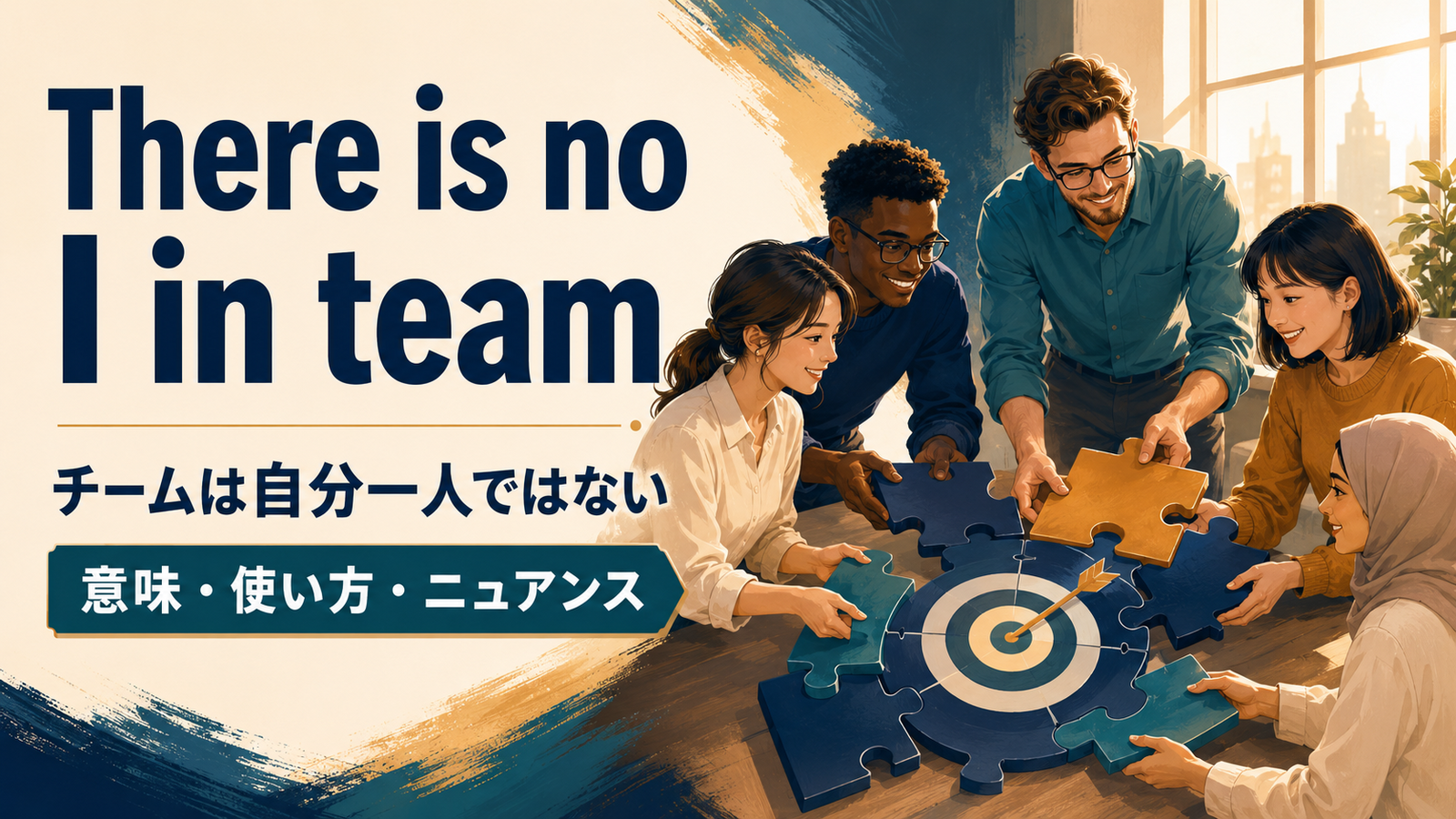 There is no I in teamの意味は？使い方・ニュアンス・例文を解説