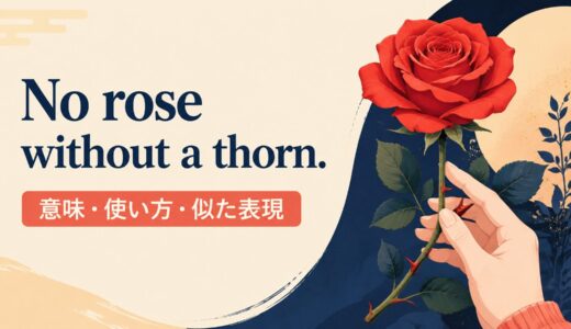 No rose without a thorn.の意味・使い方｜ニュアンス・例文・似た表現を解説