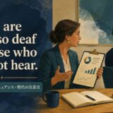 There are none so deaf as those who will not hear.の意味と使い方