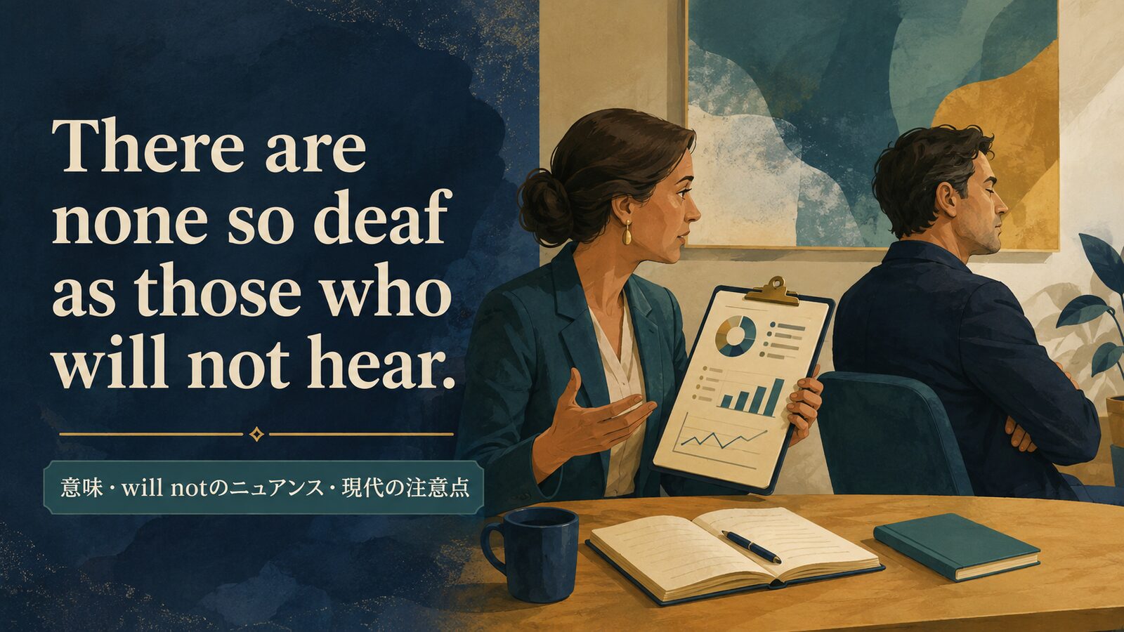 There are none so deaf as those who will not hear.の意味・使い方｜ニュアンス・例文・似た表現を解説