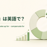 「補う」は英語で? supplement・make up for・compensate for