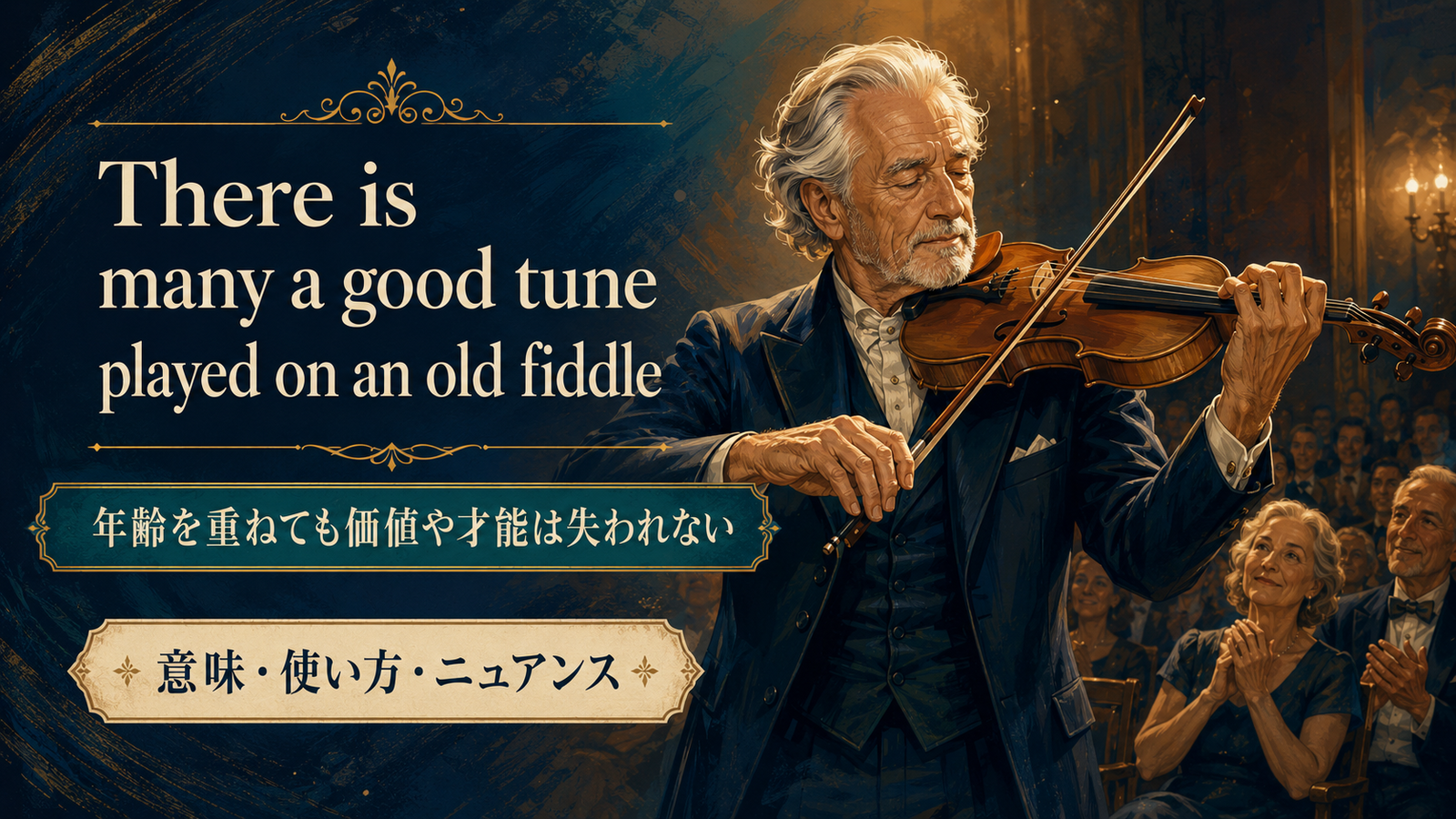 There is many a good tune played on an old fiddleの意味は？使い方・ニュアンス・例文を解説