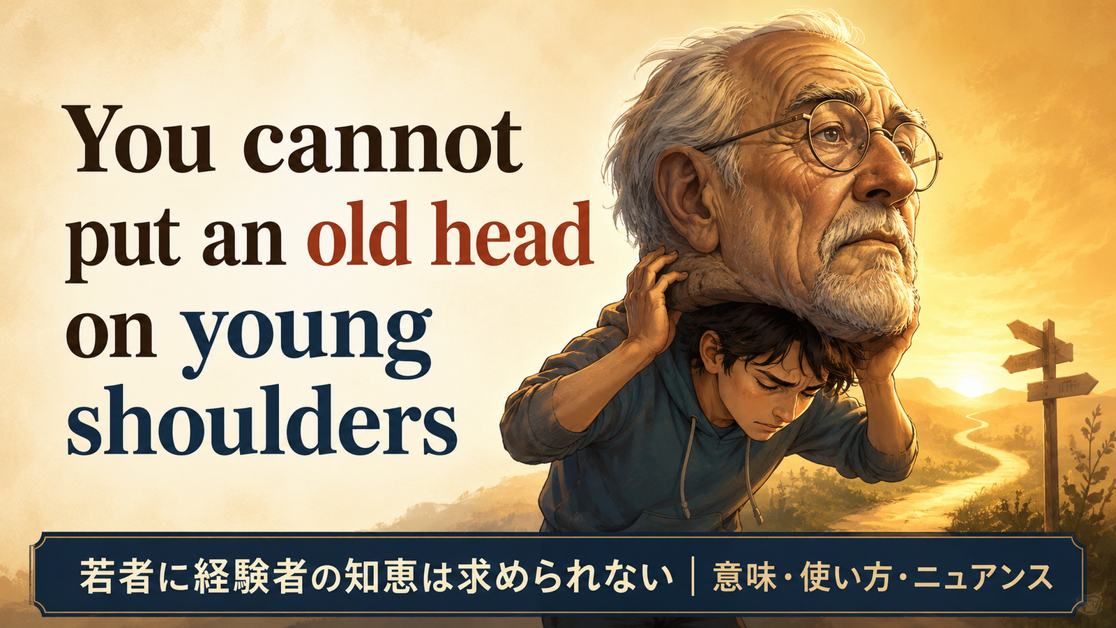 You cannot put an old head on young shouldersの意味と使い方