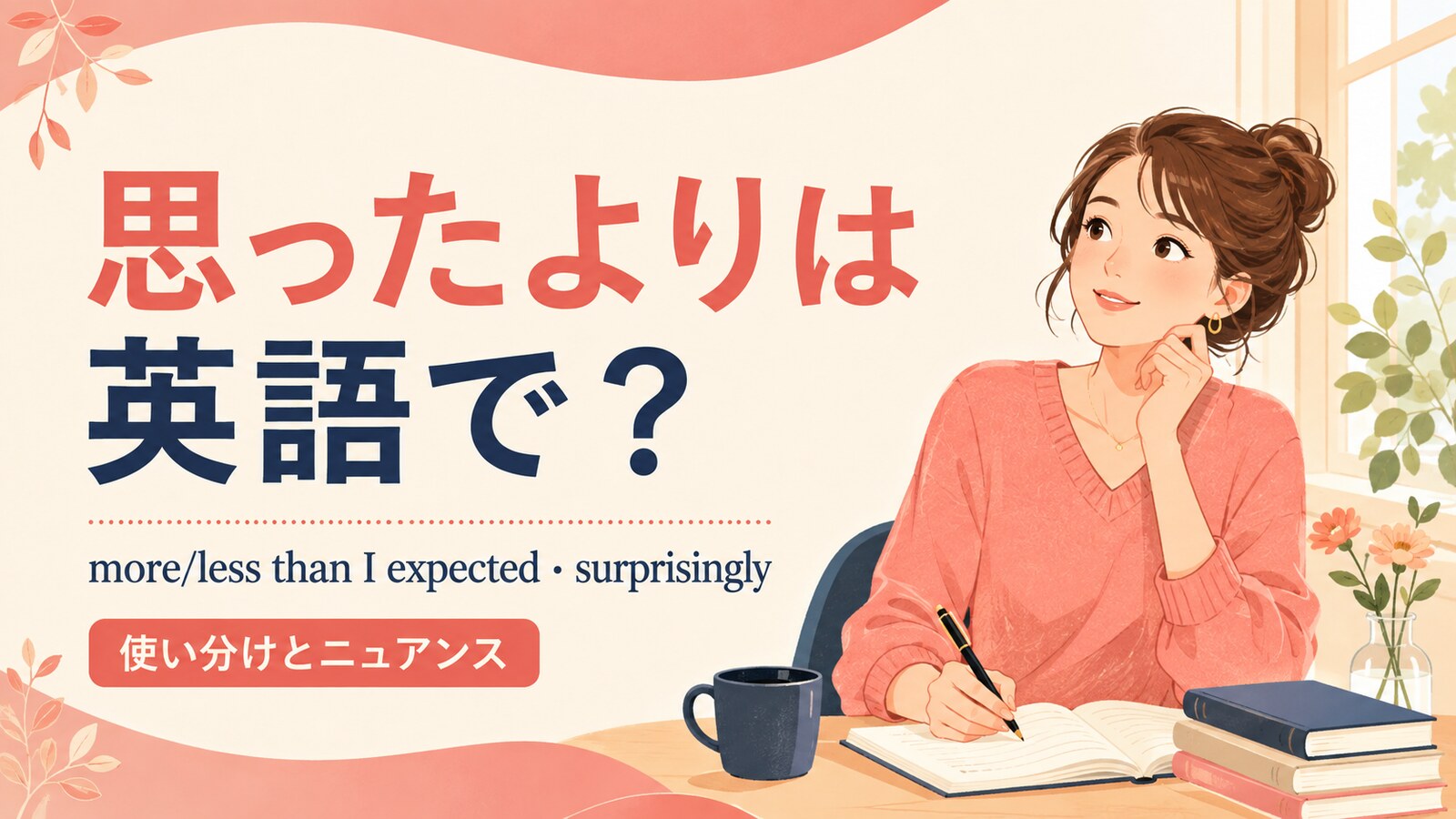 「思ったより」は英語で？than I expected・surprisinglyの使い分け