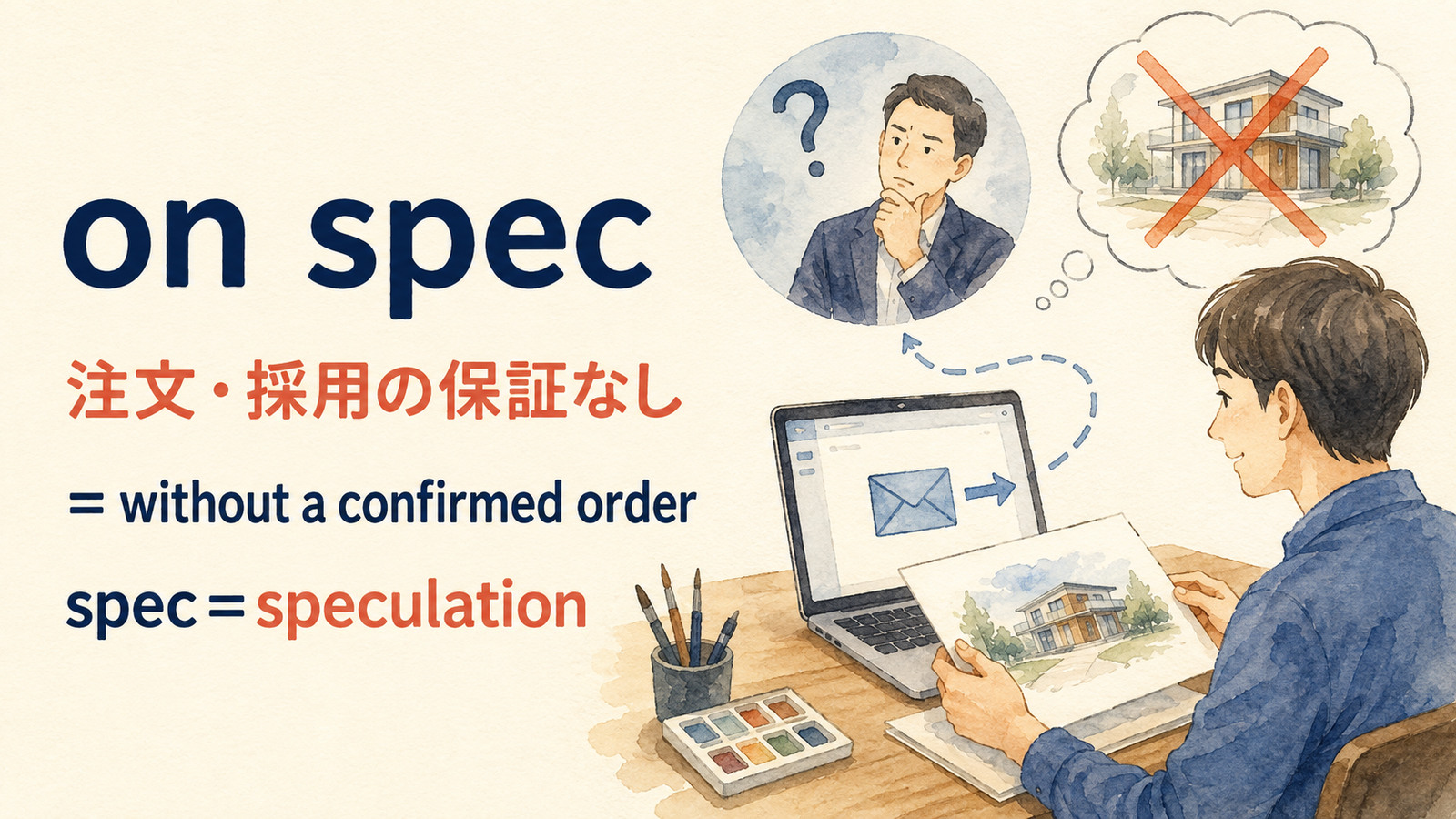 on specの直訳と実際の意味を比較する本文イラスト