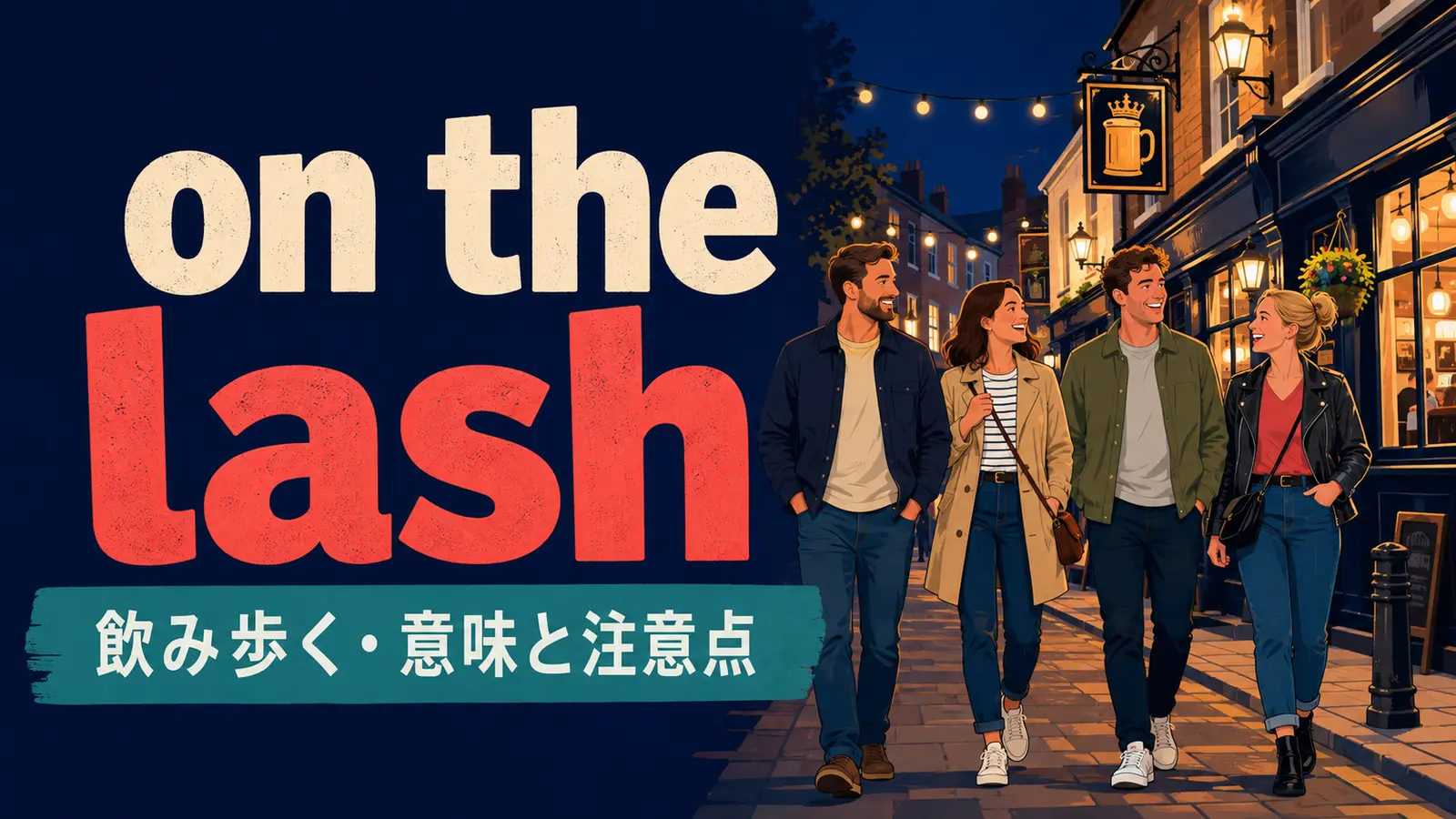 on the lashの意味・使い方・ニュアンスを解説するアイキャッチ