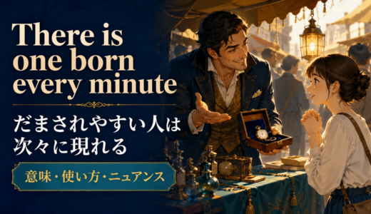 There is one born every minuteの意味は？使い方・ニュアンス・例文を解説