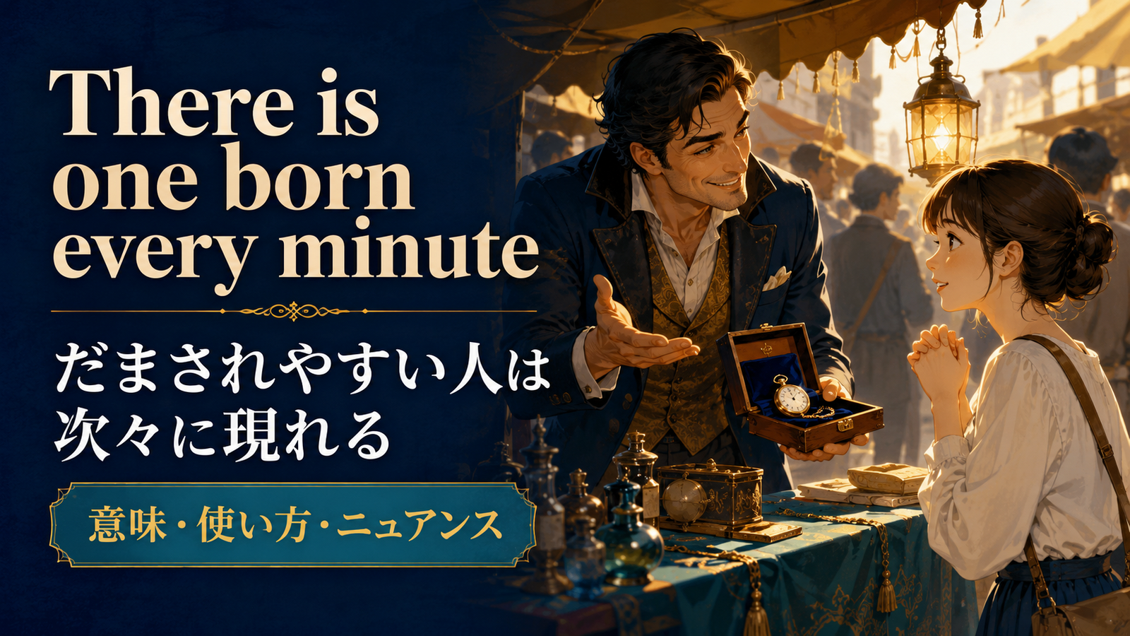 There is one born every minuteの意味・使い方・ニュアンス