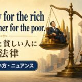One law for the rich and another for the poorの意味・使い方