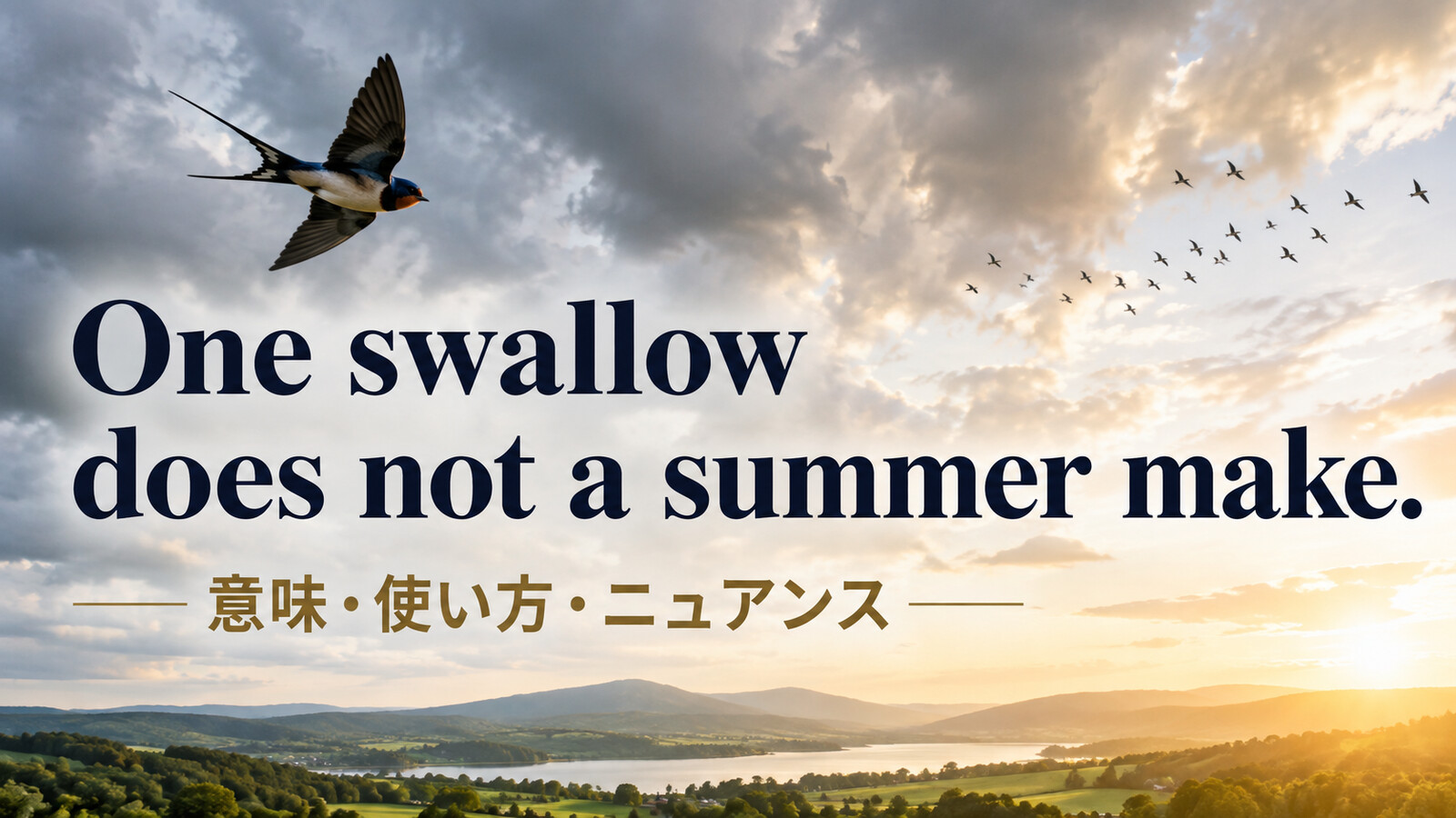 One swallow does not a summer make.の意味は？使い方・ニュアンスと例文