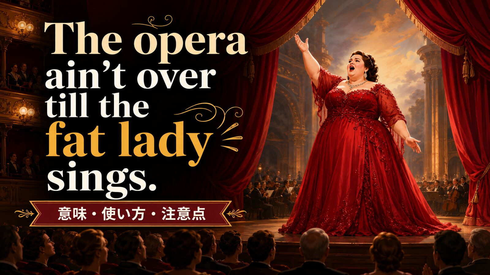 The opera ain’t over till the fat lady sings.の意味は？使い方・ニュアンスと例文