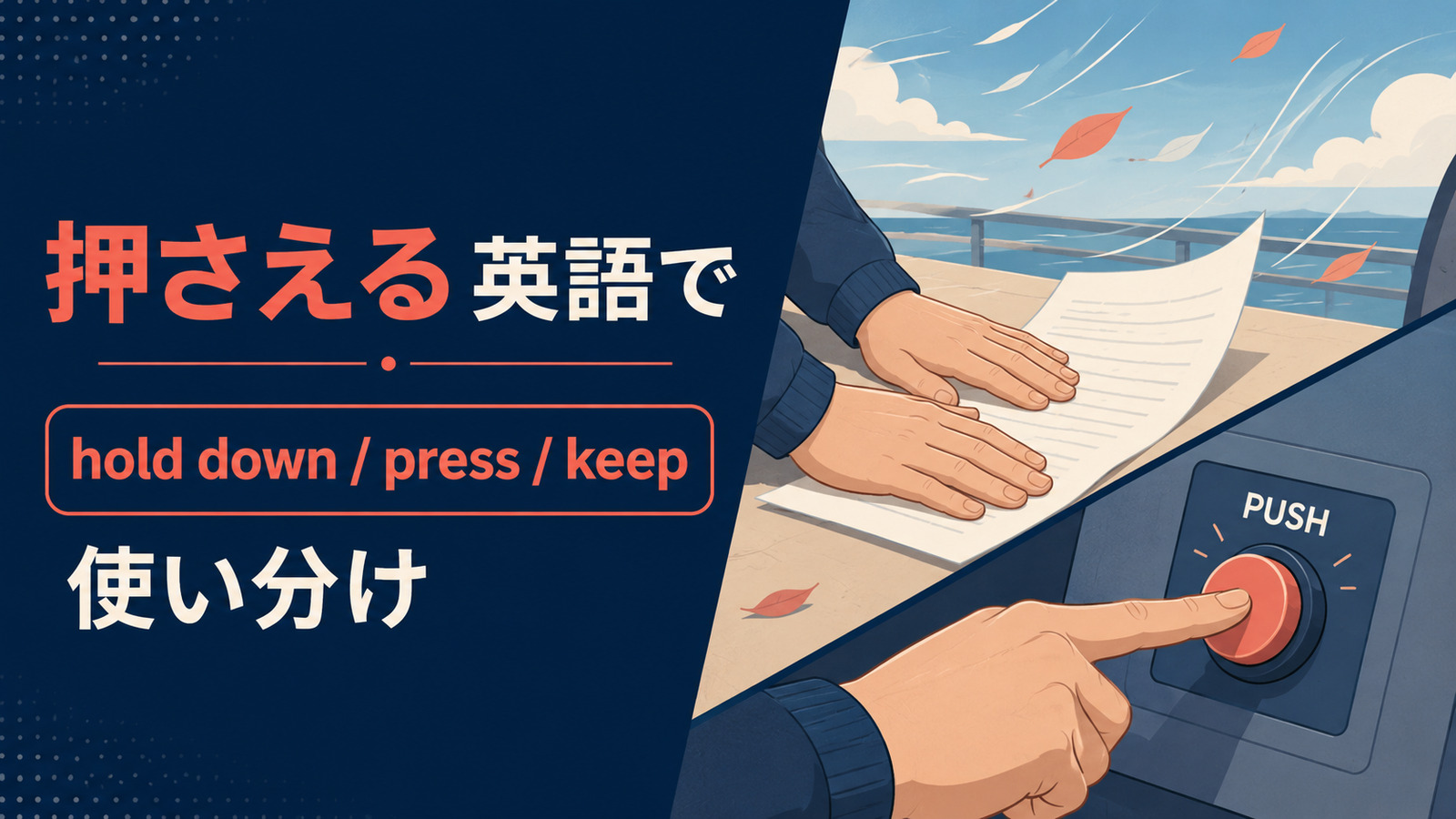 押さえるを英語で表す主要表現の使い分け