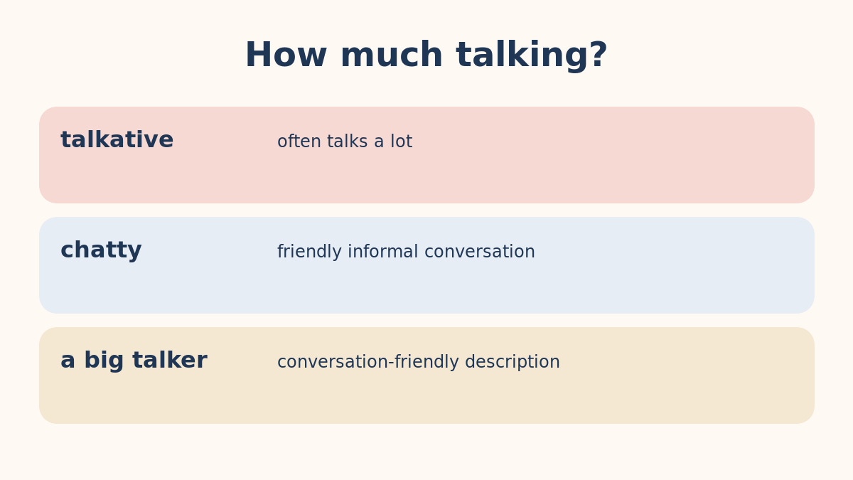 「おしゃべり」は英語で？talkative・chatty・a big talkerの違い