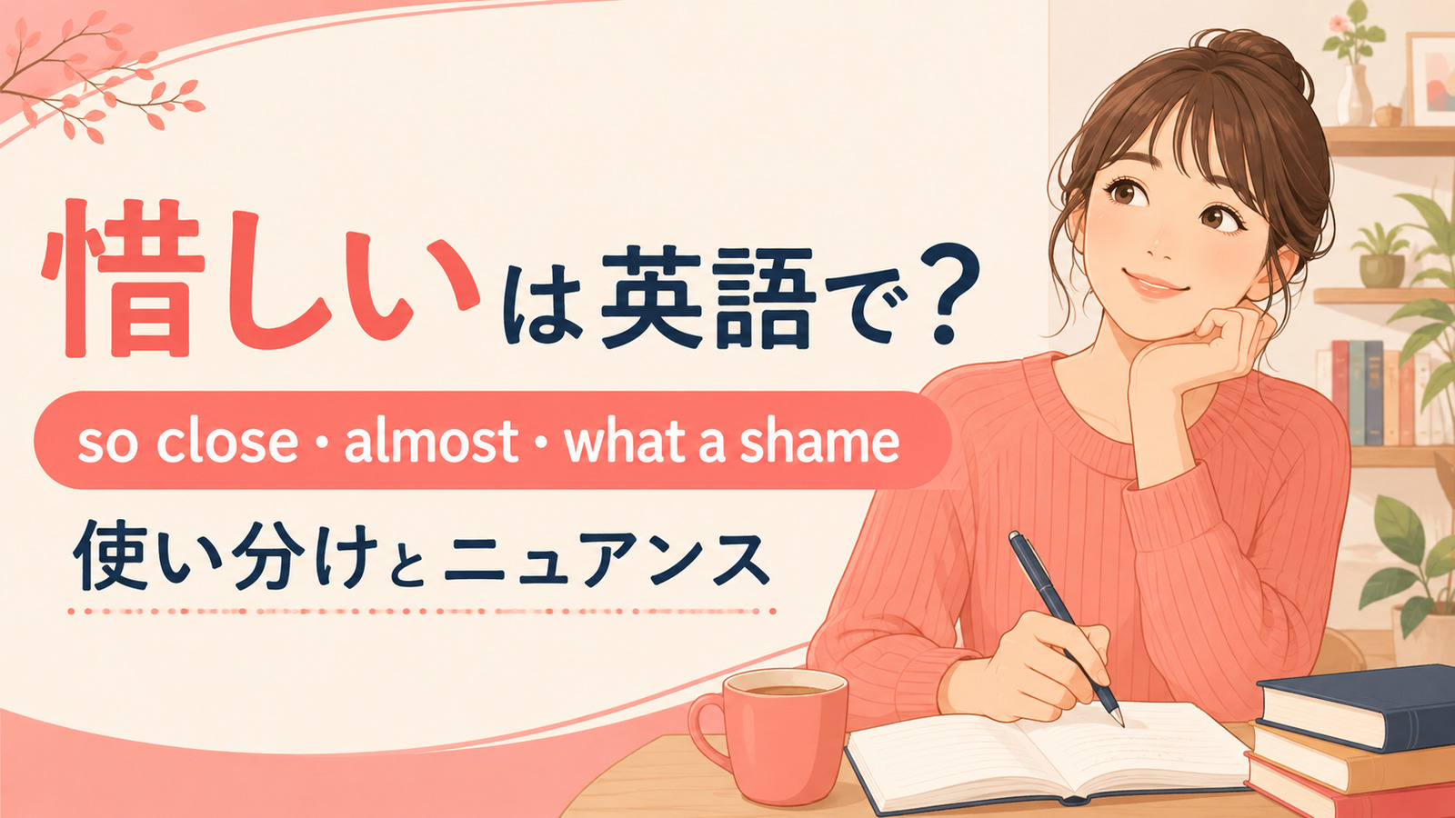 「惜しい」の英語表現 so close・almost・what a shame