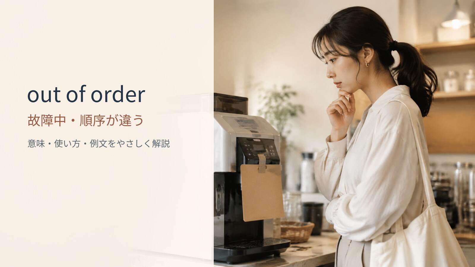 out of orderの意味と使い方