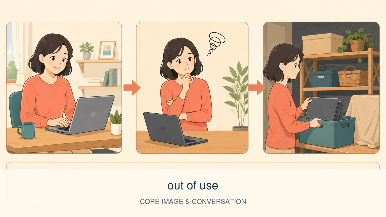 out of useの意味を示す解説イラスト