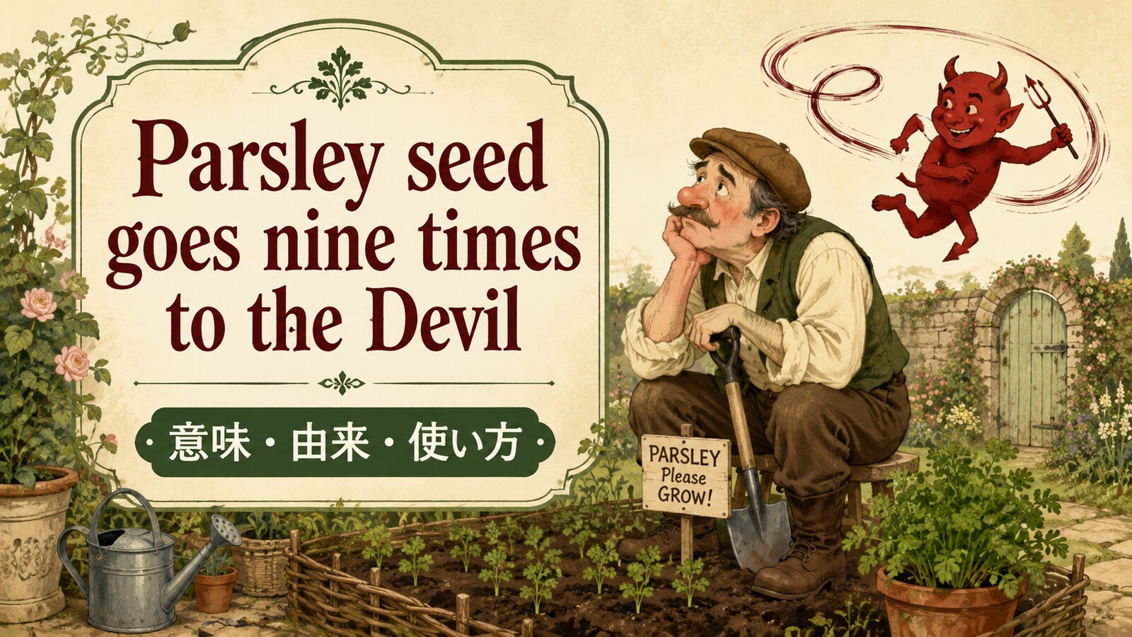 Parsley seed goes nine times to the Devilの意味｜パセリの発芽と昔の園芸伝承
