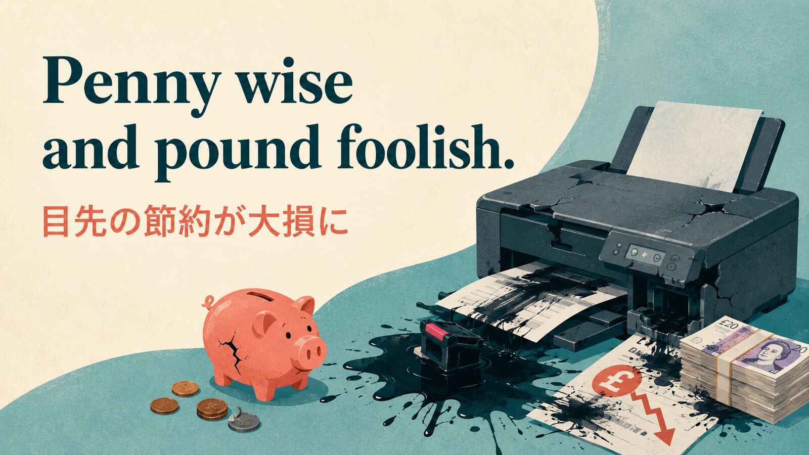 Penny wise and pound foolish.の意味は？使い方・ニュアンス・例文を解説